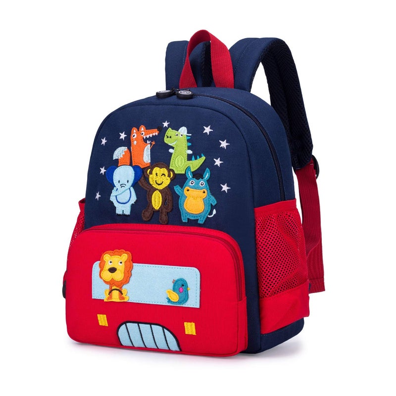 willikiva Cute Zoo Little 3d Backpack Kids Backpack for Boys and Girls Toddler Backpack Waterproof Preschool (Red) - Image 1